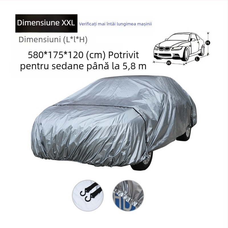 coveryoo Husă auto pentru sedan — Ușoară, Impermeabilă și Rezistentă la praf, Personalizabilă, 1 kg, Material: Altul