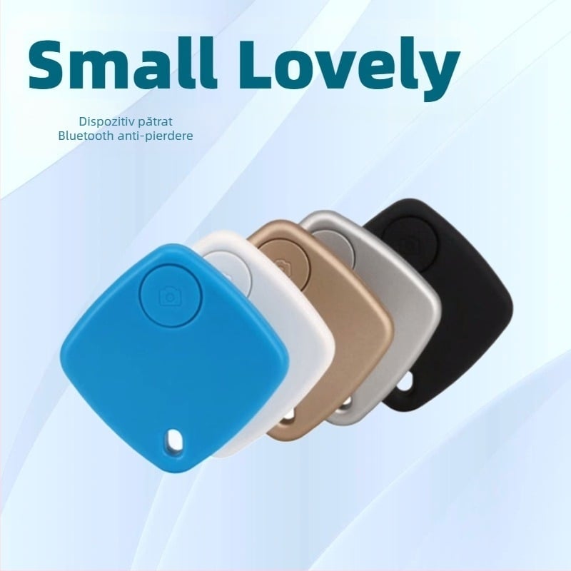 Dispozitiv Bluetooth anti-pierdut pentru chei, model YJ-S1, rază 30 m, baterie 210 mAh, carcasă ABS, compatibil Android și iOS