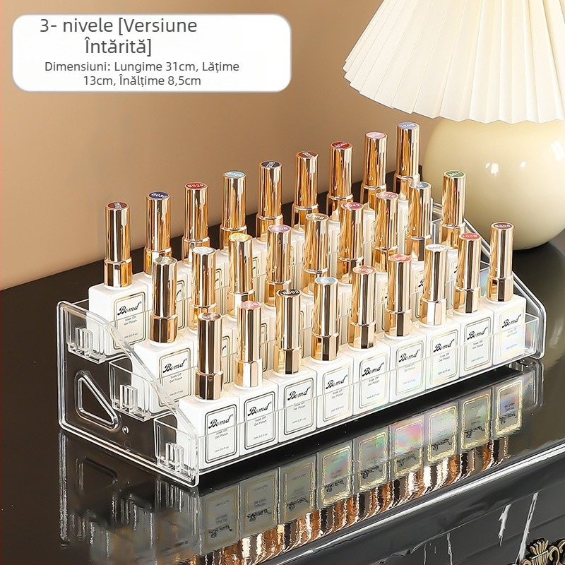Suport de afișaj pentru lacuri de unghii, multi-strat, din plastic PS, capacitate 18 L, pentru cosmetică