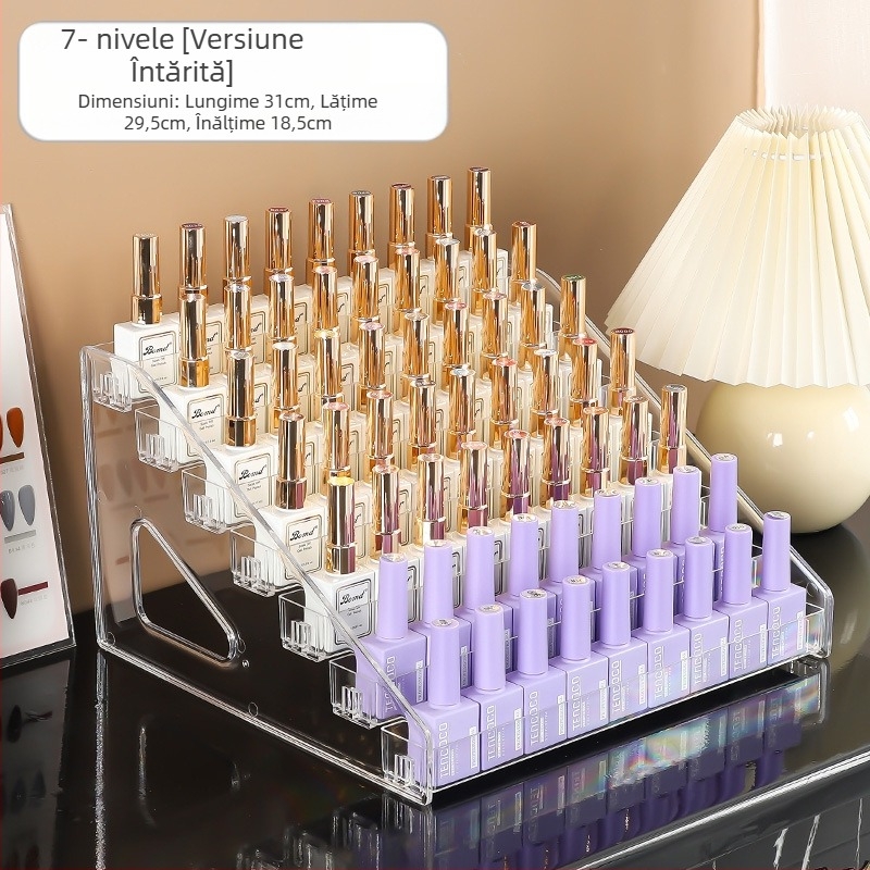 Suport de afișaj pentru lacuri de unghii, multi-strat, din plastic PS, capacitate 18 L, pentru cosmetică