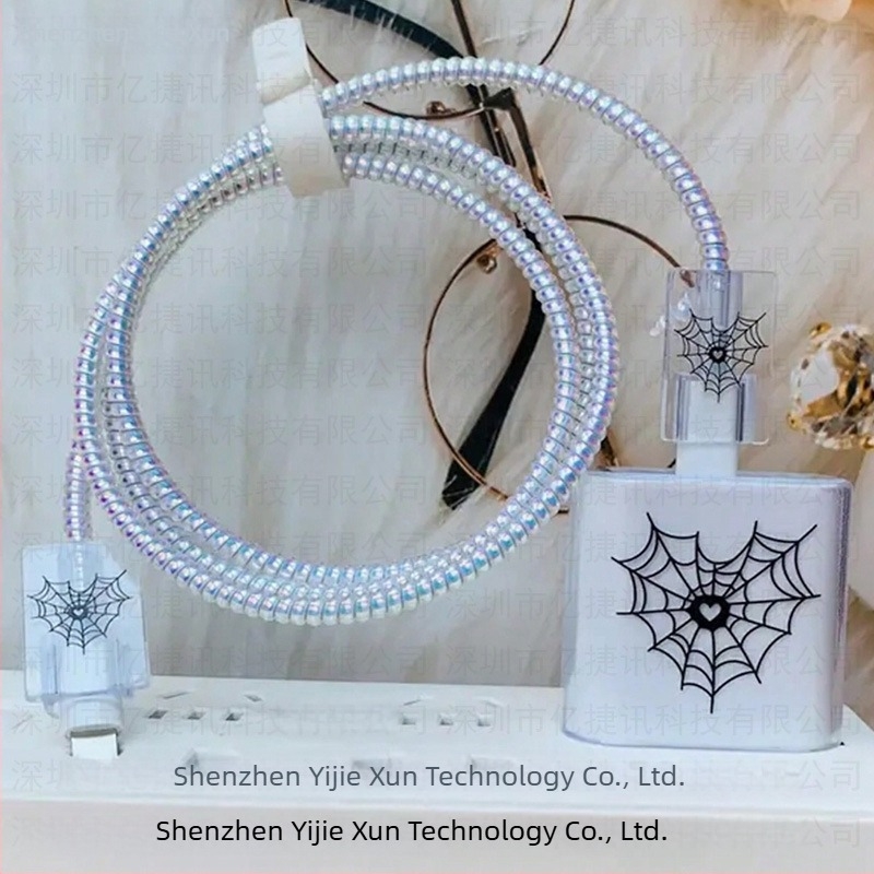 Husa de protecție pentru încă încărcător Apple 20W cu clips pentru cablul de date și protecție anti-frângere