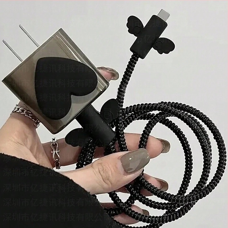 Husa de protecție pentru încă încărcător Apple 20W cu clips pentru cablul de date și protecție anti-frângere