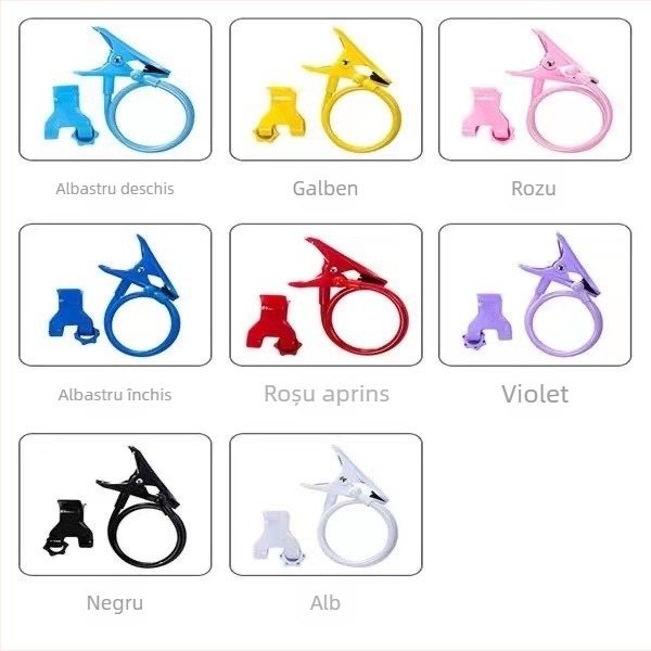 Lazy Bracket pentru telefon și tabletă – curbat, multifuncțional, cu cleme duble, suport de noptieră pentru pat, din plastic