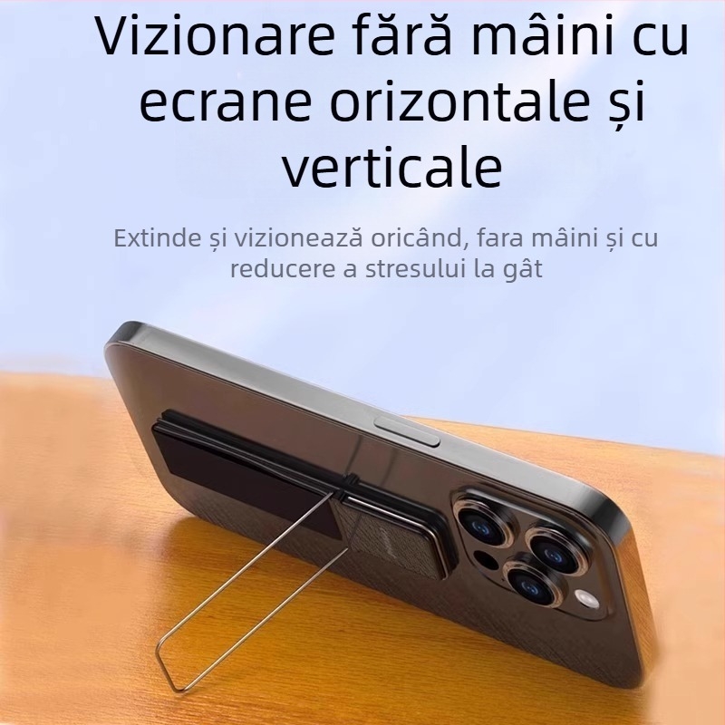 Suport pentru telefon cu inel și curea de mână – anti-cădere, ABS + bandă elastică + arc din oțel inoxidabil + bandă dublu adezivă