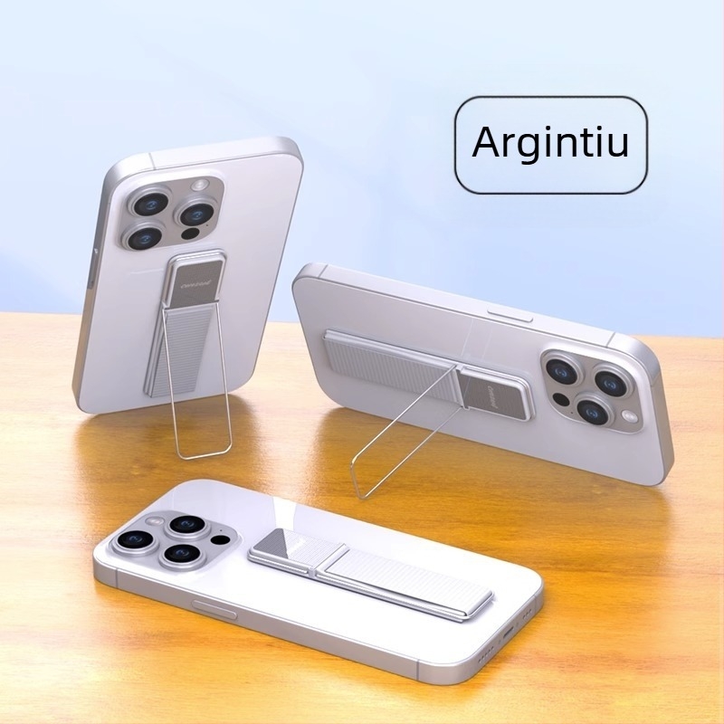 Suport pentru telefon cu inel și curea de mână – anti-cădere, ABS + bandă elastică + arc din oțel inoxidabil + bandă dublu adezivă