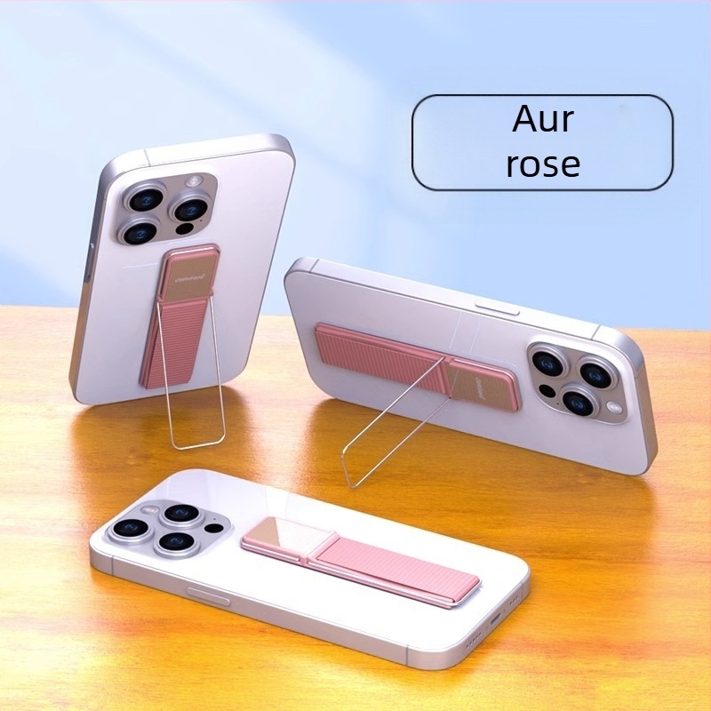 Suport pentru telefon cu inel și curea de mână – anti-cădere, ABS + bandă elastică + arc din oțel inoxidabil + bandă dublu adezivă