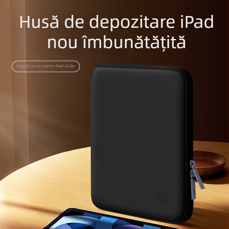 Husă de protecție pentru iPad, material PU, respirabilă și impermeabilă, căptușeală din poliester, stil urban simplu