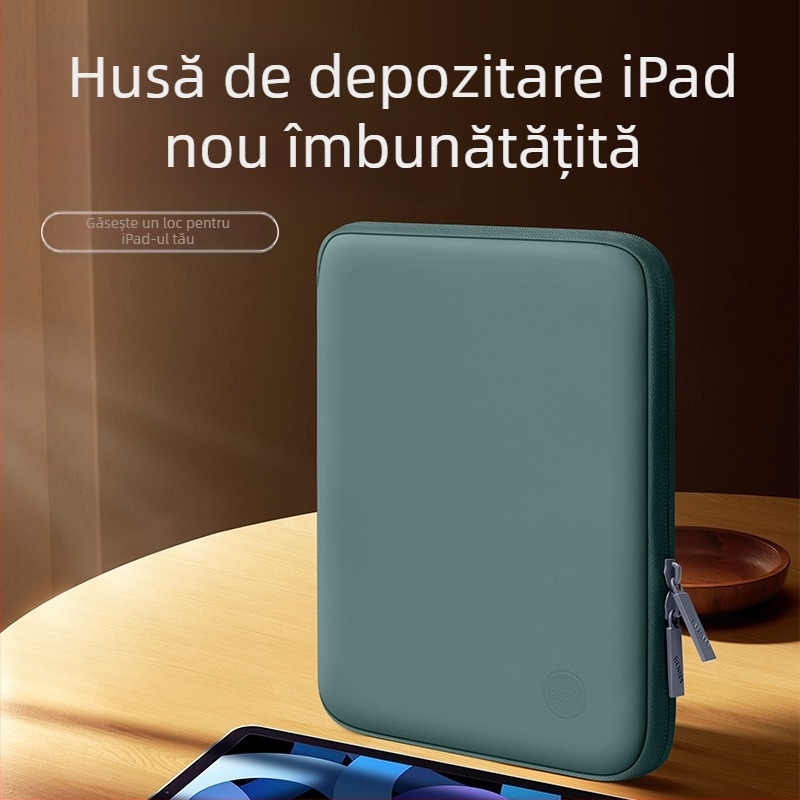 Husă de protecție pentru iPad, material PU, respirabilă și impermeabilă, căptușeală din poliester, stil urban simplu