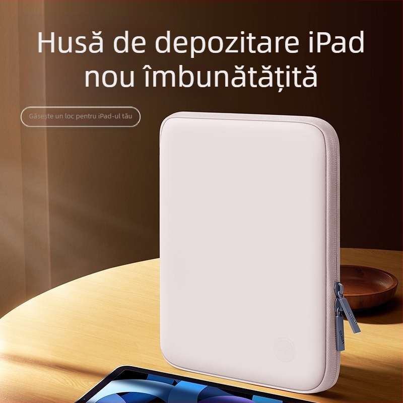 Husă de protecție pentru iPad, material PU, respirabilă și impermeabilă, căptușeală din poliester, stil urban simplu
