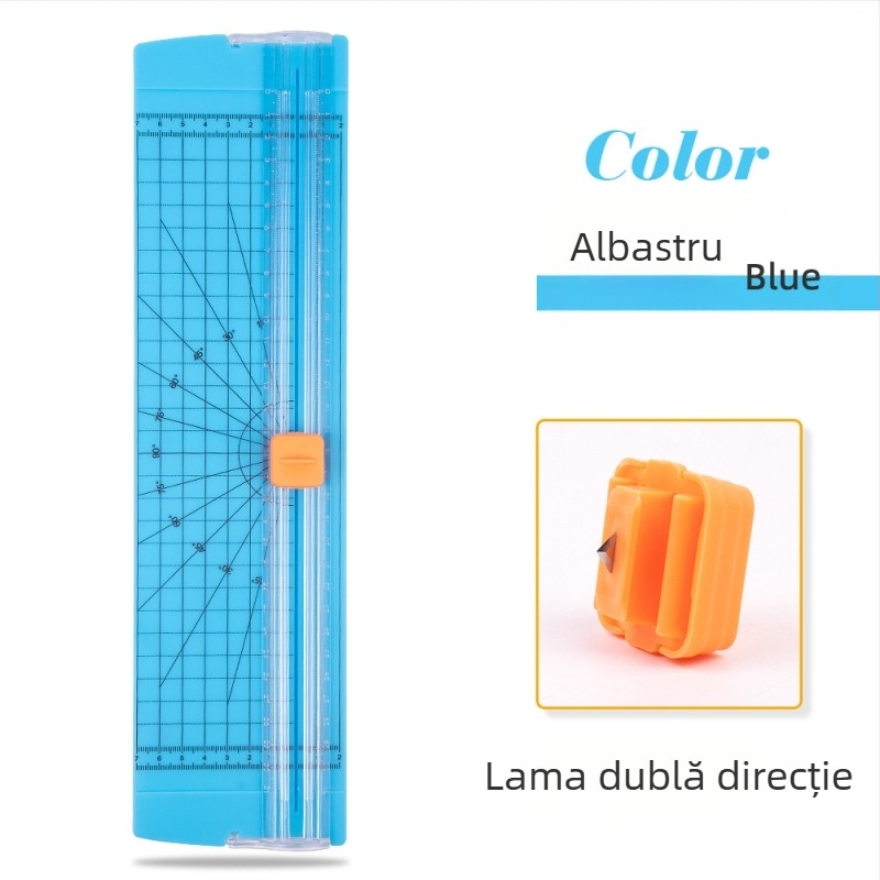 Tăietor de hârtie ZEQUAN, tip glisant, tăiere bidirecțională, model 810, din plastic