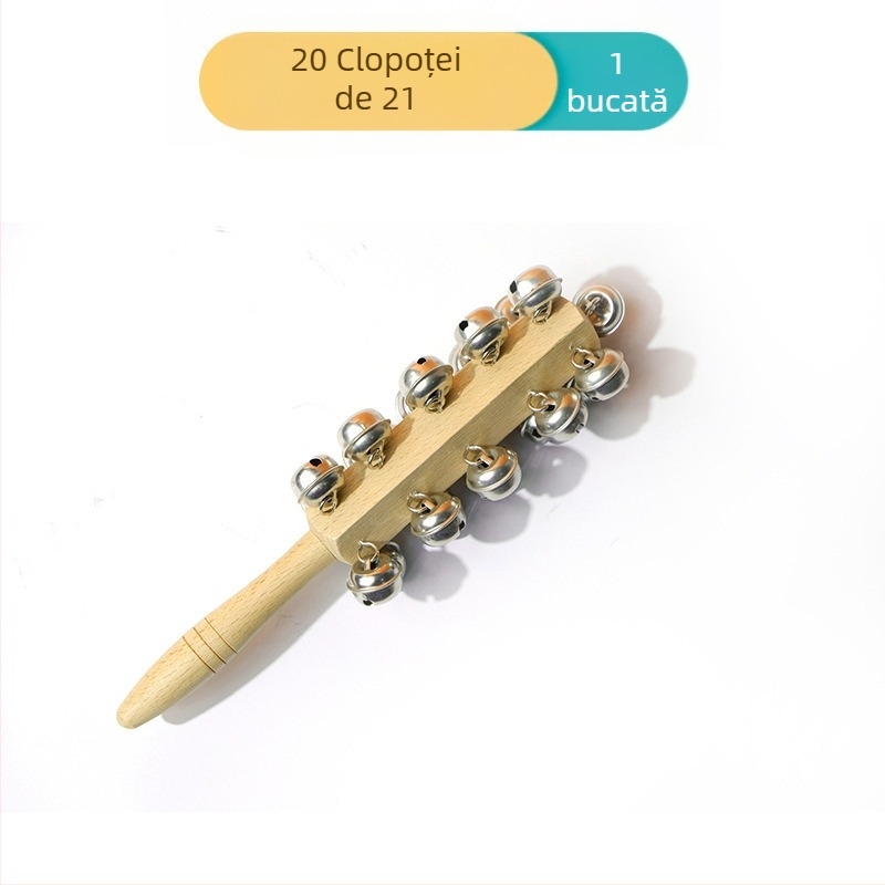 Zornăitoare din lemn pentru copii în stil Orff, cu 13 clopoței