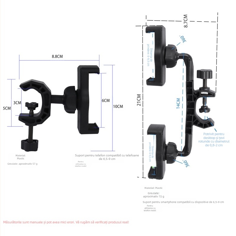 Accesorii pentru suportul de telefon mobil - universal, din plastic (Tip: accesorii pentru suportul de telefon mobil; Material: plastic; Stil: universal)