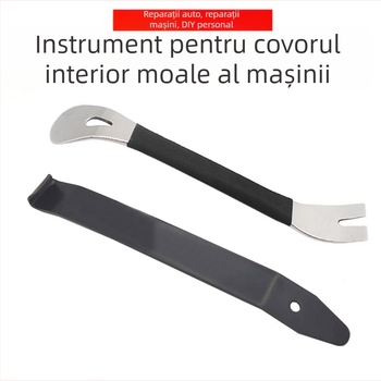 Set de instrumente pentru interiorul mașinii: montaj și demontaj panou ușă/tablă, cu garnituri moi 360°, unealtă de detașare (pry tool) și șurubelniță