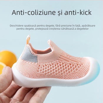 Pantofi pentru copii din plasă, respirabili, talpă moale și antiderapant, pentru 12–36 luni