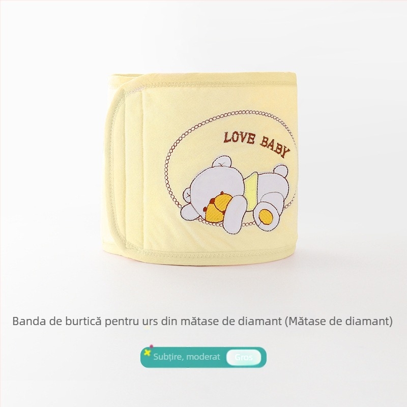 Înfășură pentru burtă pentru nou-născuți, din bumbac cu fleece quilted, marca DoDojami/Doodle Jamie, protecție pentru burtă 0–12 luni