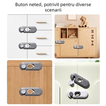 Încuietoare de siguranță pentru copii pentru dulapuri și ferestre, model X-5, ABS plastic, Levy Poetry, aplicație: dulapuri și ferestre, stil modern simplu