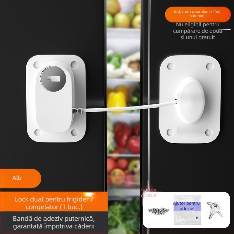 Încuietoare de siguranță pentru copii pentru dulapuri și ferestre, model X-5, ABS plastic, Levy Poetry, aplicație: dulapuri și ferestre, stil modern simplu