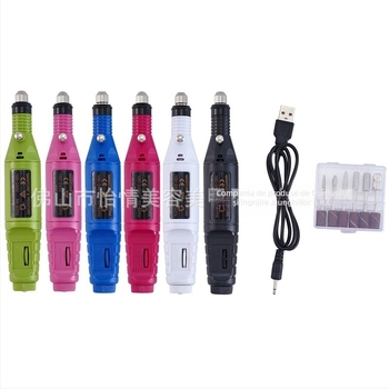 Șlefuitor de unghii USB stil pix, model YQ-100, fabricat în Guangzhou, 157 g