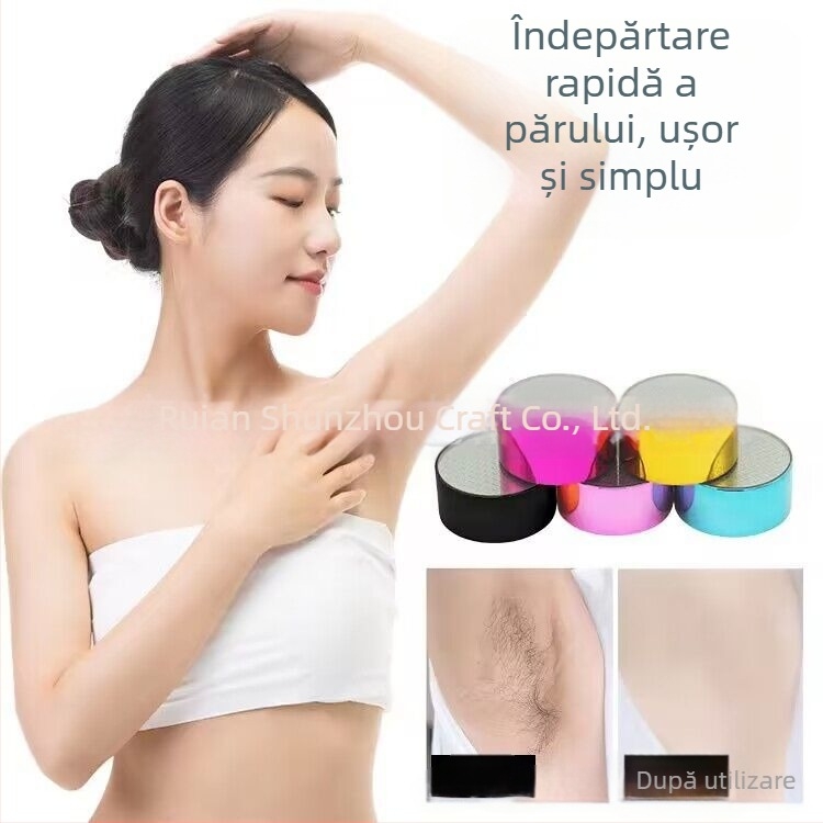 Dispozitiv electric pentru îndepărtarea părului și exfolierea corpului – dispozitiv cu suprafață din sticlă nano, cu două fețe, model 2687, carcasă ABS, 58 g, utilizare umedă și uscată