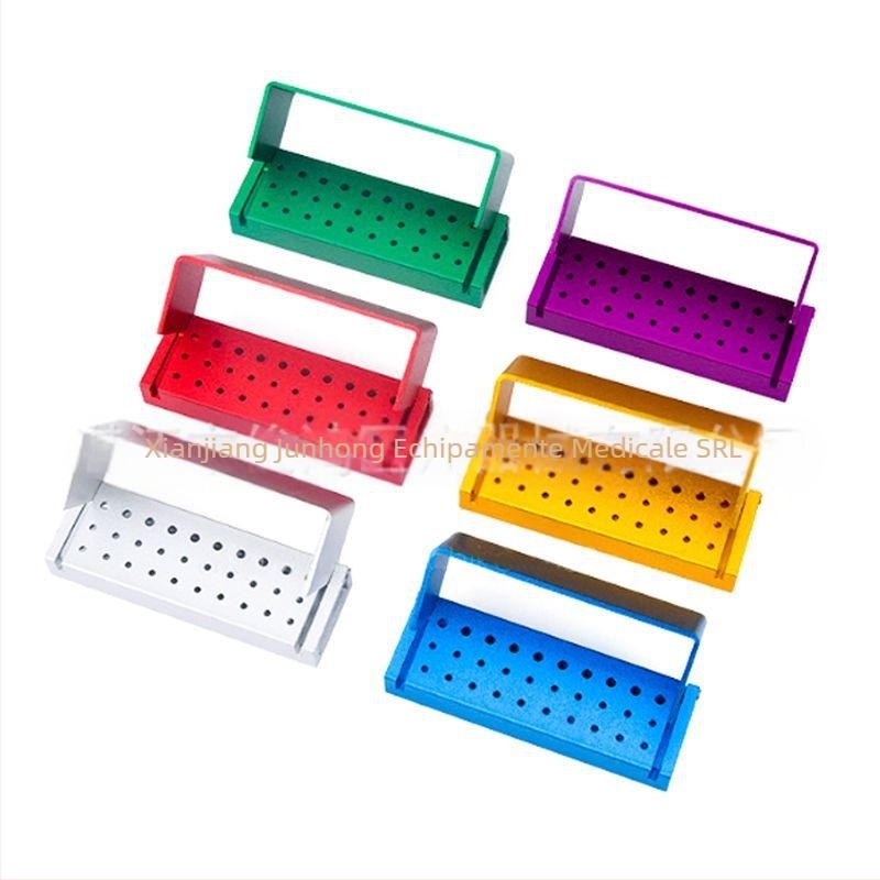 Cutie de depozitare pentru ace dentare, din metal, 30 găuri, sterilizare, rezistentă la temperaturi înalte, JUMTOP