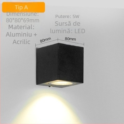 Lampa de perete cu abajur din sticlă, sursă COB LED, 220V, stil nou chinezesc, model LXG-016, pentru iluminat interior și exterior