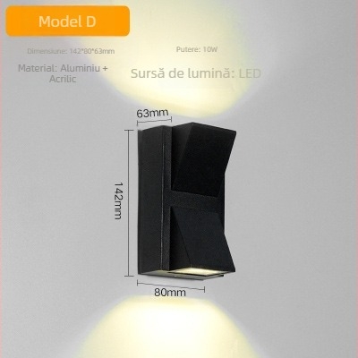 Lampa de perete cu abajur din sticlă, sursă COB LED, 220V, stil nou chinezesc, model LXG-016, pentru iluminat interior și exterior