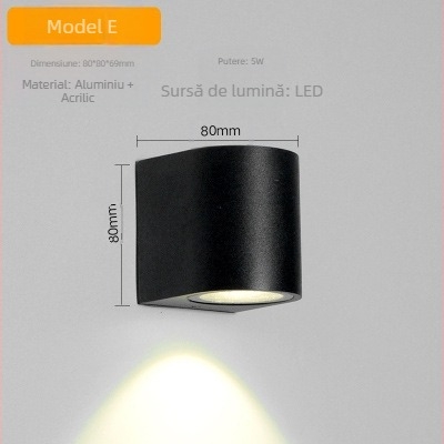 Lampa de perete cu abajur din sticlă, sursă COB LED, 220V, stil nou chinezesc, model LXG-016, pentru iluminat interior și exterior