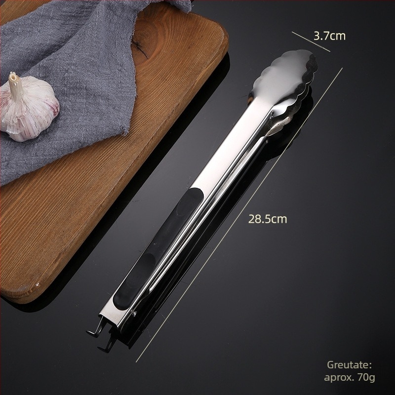 Clești pentru alimente - 201 oțel inoxidabil, multifuncționale, anti-alunecare, rezistente la temperaturi înalte, rezistente la coroziune
