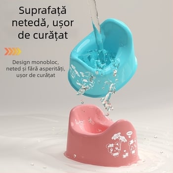 Toaletă portabilă pentru bebeluși, auto, cu antrenament integrat – plastic, marca Ruilin, origine Taizhou, ambalare 50 pungi individuale într-o cutie mare