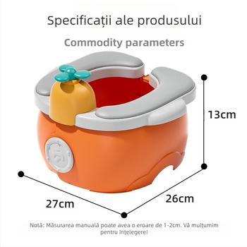 Tong Can Toaletă pliabilă portabilă pentru copii – pentru călătorii cu mașina
