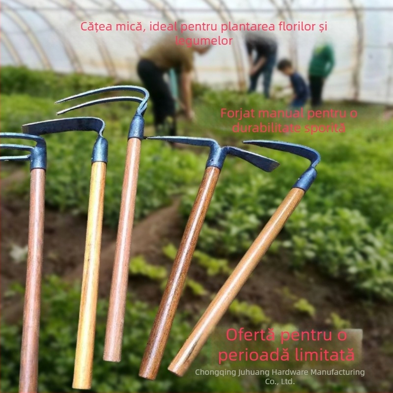 Sapa de grădină cu mâner din lemn și cap de fontă, Model 773.2, pentru amenajări peisagistice și plantarea legumelor