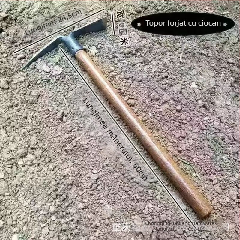 Sapa de grădină cu mâner din lemn și cap de fontă, Model 773.2, pentru amenajări peisagistice și plantarea legumelor