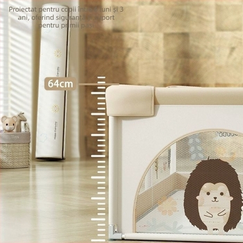 Gardă de siguranță pentru bebeluși cu covoraș textil pentru cățărare – protecție împotriva loviturilor și a căderilor, marca Qiaole bear, pentru 0–2 ani, utilizare în interior
