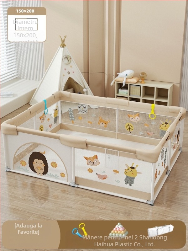 Gardă de siguranță pentru bebeluși cu covoraș textil pentru cățărare – protecție împotriva loviturilor și a căderilor, marca Qiaole bear, pentru 0–2 ani, utilizare în interior