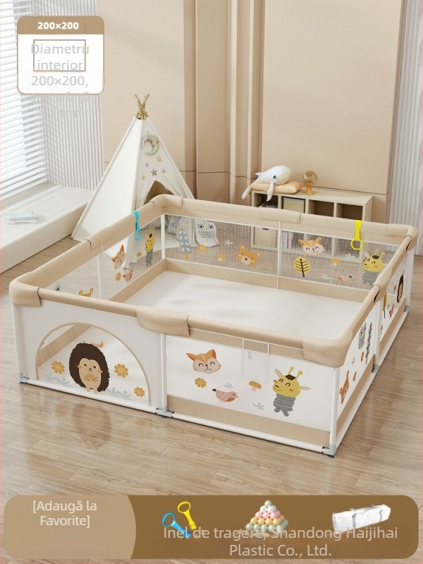 Gardă de siguranță pentru bebeluși cu covoraș textil pentru cățărare – protecție împotriva loviturilor și a căderilor, marca Qiaole bear, pentru 0–2 ani, utilizare în interior