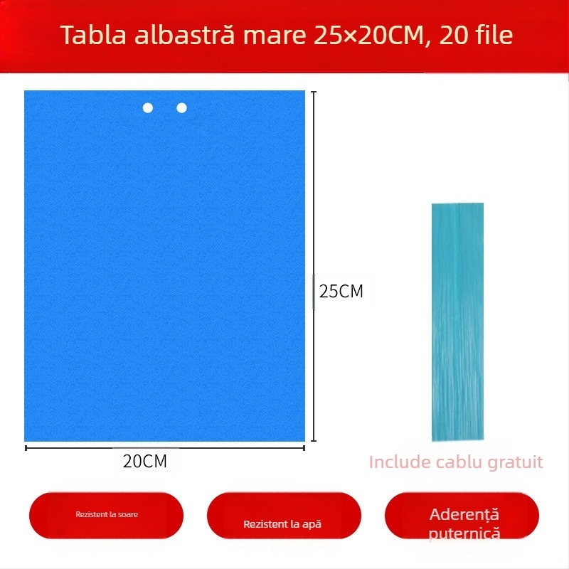Plăcuță lipicioasă pentru insecte pentru muște de fructe și țânțari – dublu-adezivă, netoxică, durată de viață 5 ani, 1000 foi