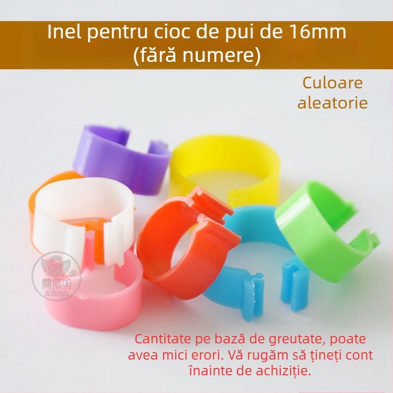 Inel de marcare avicol pentru găini, rațe și gâște, cu cataramă deschisă – Xin Baijia