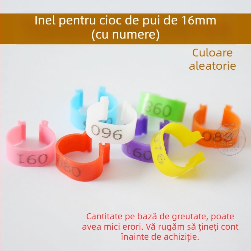 Inel de marcare avicol pentru găini, rațe și gâște, cu cataramă deschisă – Xin Baijia