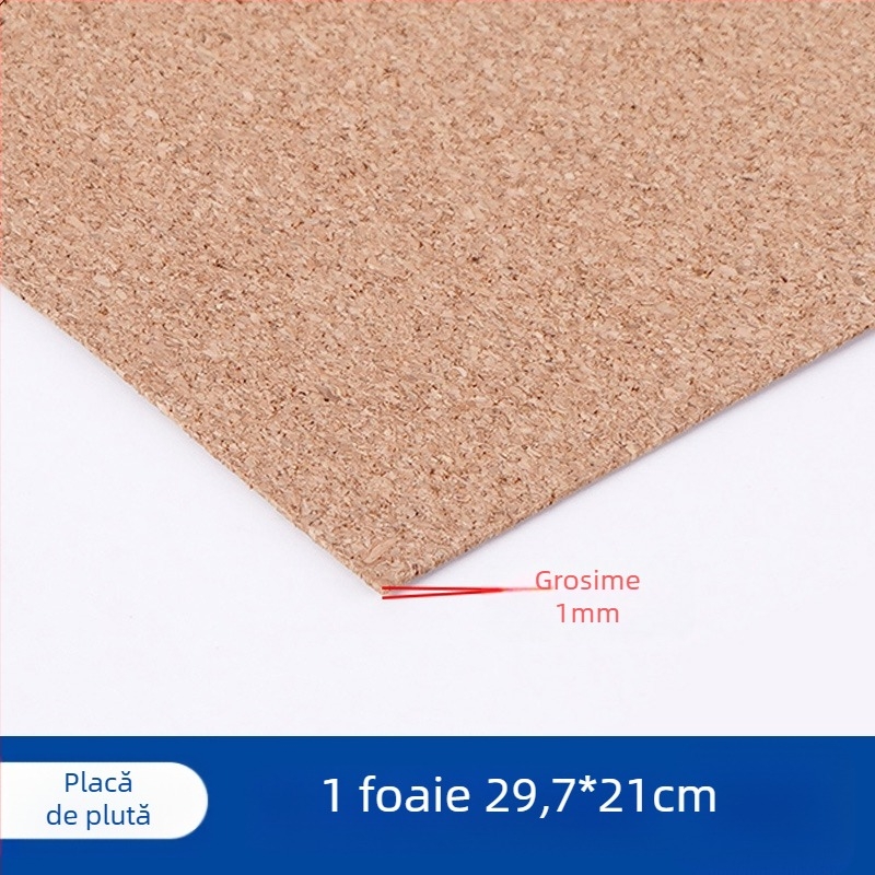 Panou din plută cu densitate înaltă, din lemn moale, pentru diorame și perete foto; granule de 2 mm fin/greu, 3 mm fin/greu, 6 mm greu