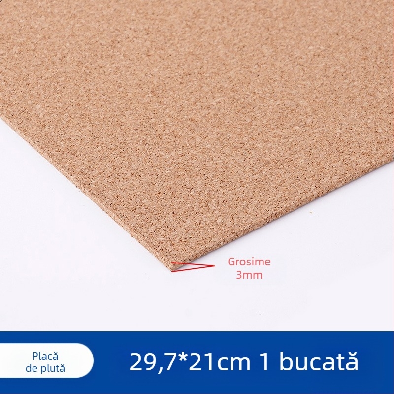 Panou din plută cu densitate înaltă, din lemn moale, pentru diorame și perete foto; granule de 2 mm fin/greu, 3 mm fin/greu, 6 mm greu