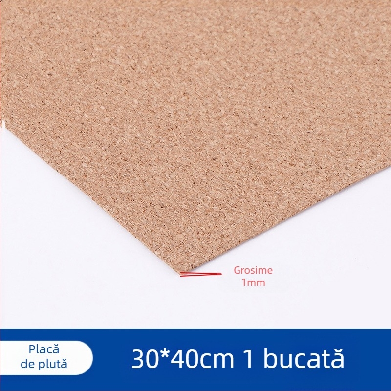 Panou din plută cu densitate înaltă, din lemn moale, pentru diorame și perete foto; granule de 2 mm fin/greu, 3 mm fin/greu, 6 mm greu