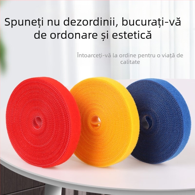 Bandă Velcro pentru cabluri, amestec nylon-poliester, gestionare cabluri de încărcare și date, brand Xinda Xing
