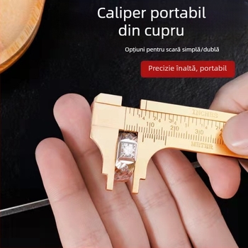 Caliper vernier din alamă, portabil, pentru măsurarea precisă a grosimii