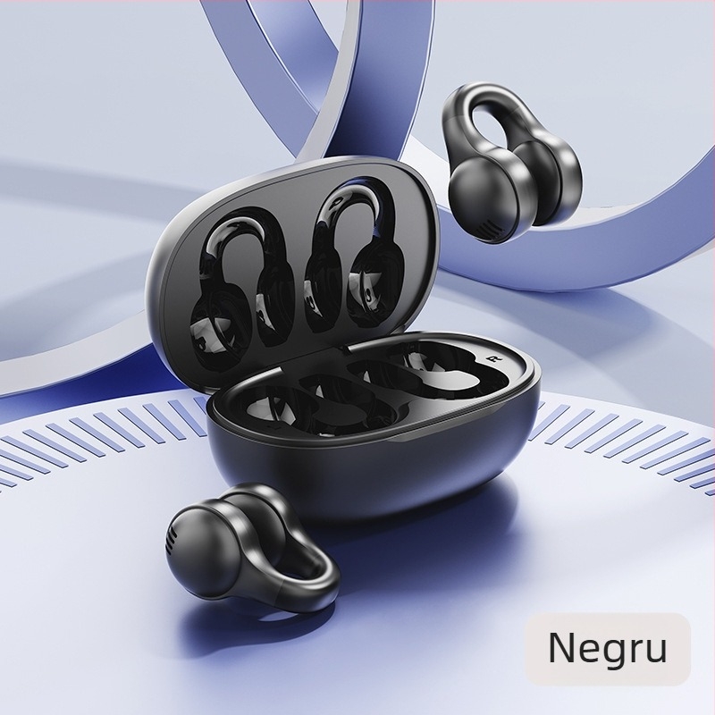 Căști Bluetooth cu conducție aeriană, design clip-in, zgomot redus, Bluetooth 5.4, IPX4, rază 10 m
