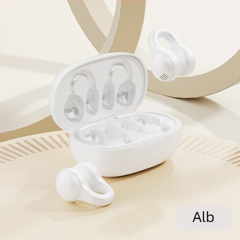 Căști Bluetooth cu conducție aeriană, design clip-in, zgomot redus, Bluetooth 5.4, IPX4, rază 10 m