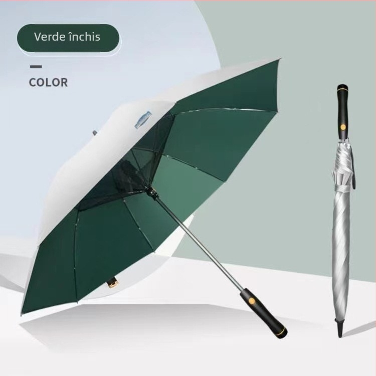 TTK umbrelă cu ventilator – Multifuncțional, Deschidere Automată, Cadru cu 8 nervuri, Țeavă din aluminiu, Mâner ABS, Material 190T, Mâner lung