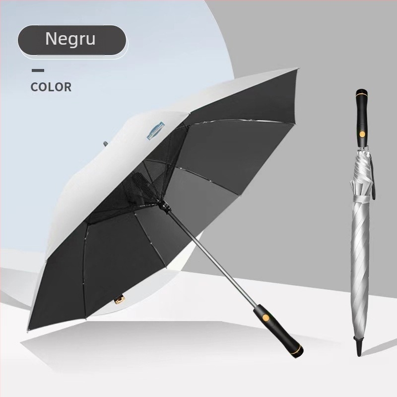 TTK umbrelă cu ventilator – Multifuncțional, Deschidere Automată, Cadru cu 8 nervuri, Țeavă din aluminiu, Mâner ABS, Material 190T, Mâner lung