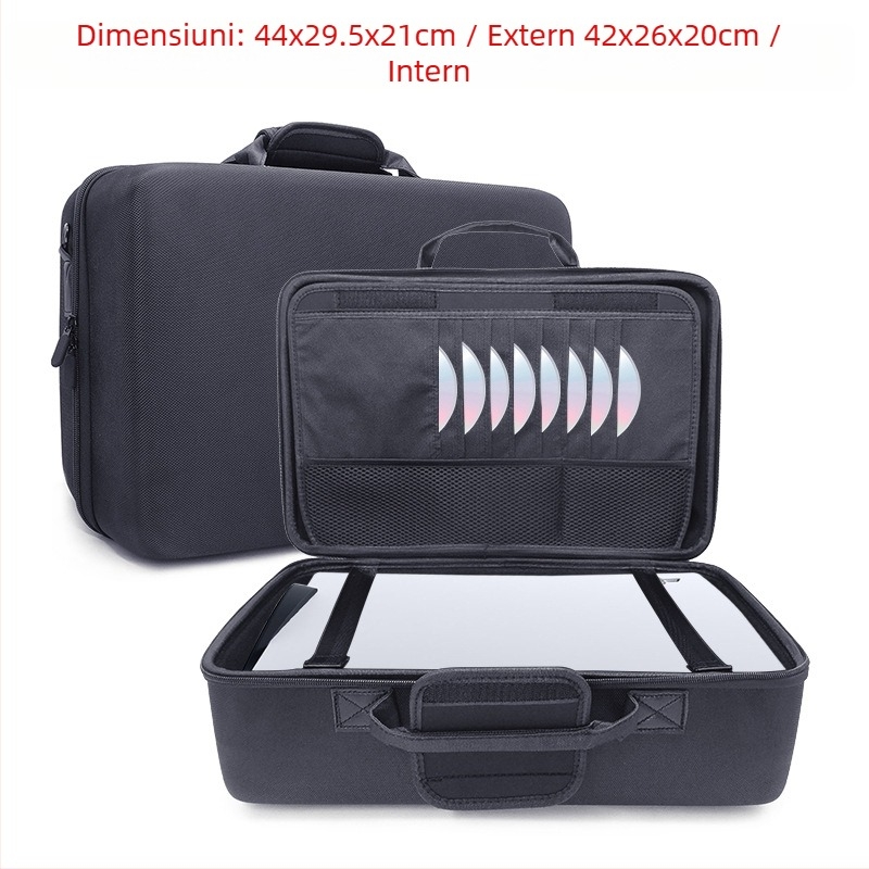 Geantă de stocare PS5 pentru consolă, material EVA, capacitate 5 kg, modele 1881/1900/1959, cusut