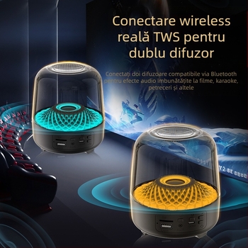 Harman Kardon Difuzor transparent pentru casă Generația a patra, cu răspuns în frecvență 60 Hz–15 kHz, SNR ≥85 dB, 5 W, baterie încorporată, Bluetooth 5.3