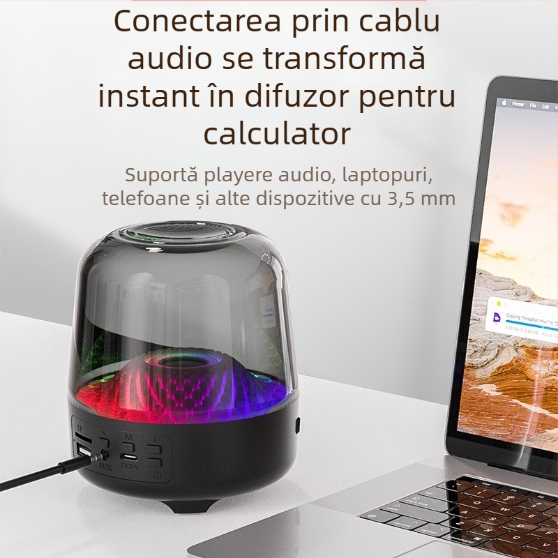 Harman Kardon Difuzor transparent pentru casă Generația a patra, cu răspuns în frecvență 60 Hz–15 kHz, SNR ≥85 dB, 5 W, baterie încorporată, Bluetooth 5.3